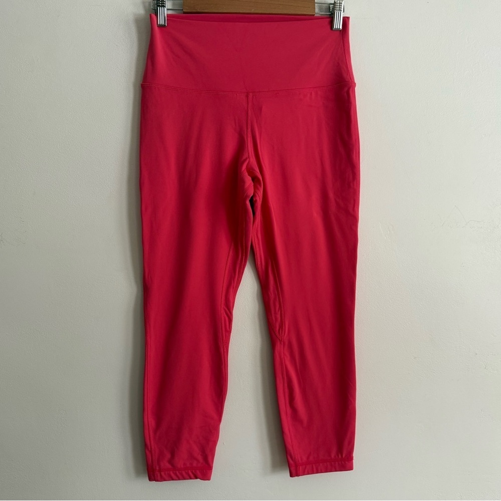 Lululemon Hot Pink High-Rise Leggings Size 10 Cropped